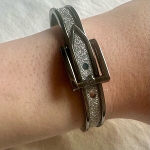 Macy’s Belt Style Silver Sparkle Bracelet